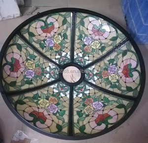 Fábrica personaliza iluminación y decoración de techo interior estilo catedral europea con vidrieras templadas. - Product Image 2