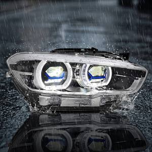 Per <span class=keywords><strong>BMW</strong></span> <span class=keywords><strong>Serie</strong></span> <span class=keywords><strong>1</strong></span> F20 Faro con Cornice <span class=keywords><strong>Blu</strong></span> Modificato LED DRL ad Alta Specificità Plug & Play - Product Image 3