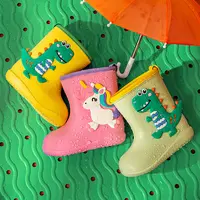 Joyeux Mario 2022 nouveau style bottes de pluie de sécurité pour enfants, chaussures de pluie imperméables pour garçons et filles, stock EVA décoratif