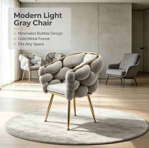 Poltrona Moderna in Velluto con Schienale Curvo, Sedia Decorativa Comoda <span class=keywords><strong>per</strong></span> Sala da Pranzo e Spogliatoio con Gambe Dorate - Product Image 4