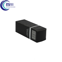 Caja de Embalaje Cosmética Plegable de Papel Ecológico Negro Premium para Maquillaje, Aceites Esenciales o Productos de Perfumería