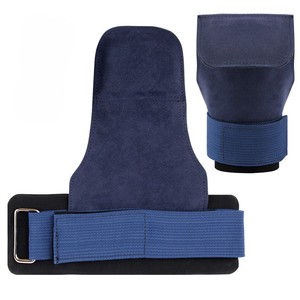 Protège-paume en cuir demi-doigts avec coussinets antidérapants imperméables et sangles de poignet réglables pour la musculation unisexe - Product Image 2