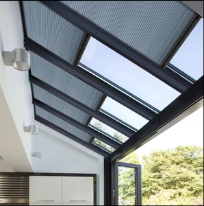 ستائر دوارة كهربائية مدمجة مقاومة للماء من رقائق الألومنيوم على شكل حرف O، ستائر عازلة للضوء من قماش البوليستر غير المنسوج على شكل خلية النحل مع حماية من الأشعة فوق البنفسجية - Product Image 5