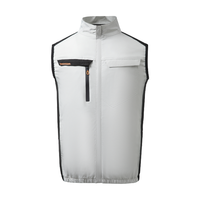 Gilet de refroidissement portable avec ventilateur intégré, en plastique, recharge USB, vent haute vitesse, personnalisation ODM pour le travail en extérieur estival
