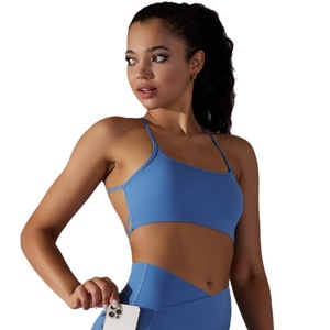 Gilet da allenamento traspirante ad asciugatura rapida nudo senza schienale palestra Fitness Top da Yoga reggiseno da corsa reggiseno sportivo da donna - Product Image 1