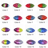Tomy — pierres précieuses à facettes 5x10mm-10x20mm, synthétique, tourmaline, en vrac, technologie mixte et multicolore, verre de cristal