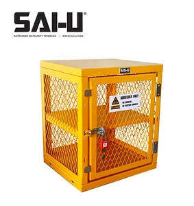 SAI-U contenitore orizzontale dell'armadio della gabbia di stoccaggio della bottiglia della bombola del gas ventilato in acciaio con lucchetto GC1084