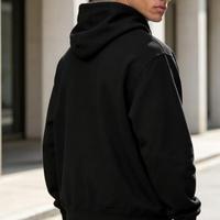 Sweat-shirt d'hiver court et surdimensionné, uni, avec logo personnalisé d'usine