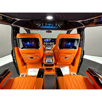Ensemble de sièges aérodynamiques en cuir orange pour mise à niveau du siège pilote de modification automobile pour Benz classe V VITO W447 V260 Maybach