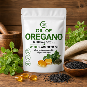 Cápsulas de Orégano en Gel, Ingredientes Veganos Certificados GMPC ISO, Alto Contenido de Carvacrol y Timokinona, para la Salud y Bienestar Diario, Venta al Por Mayor - Product Image 2