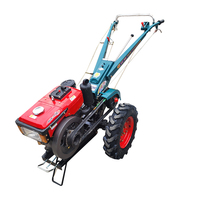 Attelage pour tracteur agricole, motoculteur diesel 20 CV pour la plantation de pommes de terre, avec rotoculteur, herse et butteur