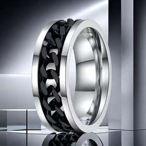 <span class=keywords><strong>Vintage</strong></span> altın kaplama paslanmaz çelik döndür zincir yüzük erkek ve kadın küme yüzükler moda <span class=keywords><strong>Vintage</strong></span> kadın takı - Product Image 2