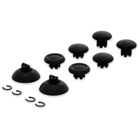 Manettes de jeu amovibles et interchangeables en plastique noir pour manette