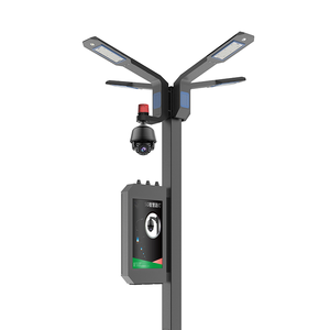 Lampadaire solaire LED intelligent pour ville connectée avec caméra IA, écran LCD 32 pouces, lampe de rue simple 40W et poteau lumineux de 6 mètres - Product Image 3