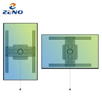 Support mural réglable Zeno Wholesale pour téléviseur 85 pouces, rotation verticale pour écrans commerciaux/cliniques K58X