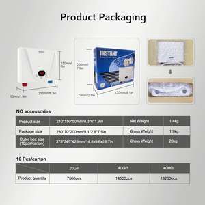 เครื่องทำน้ำอุ่นไฟฟ้าขนาดเล็กแบบพกพา กันน้ำระดับ IPX4  ควบคุมด้วยระบบสัมผัส ประหยัดพลังงาน พร้อมระบบป้องกันความร้อนเกิน สำหรับใช้ในครัวเรือน - Product Image 6