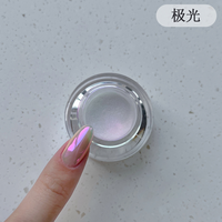 SH Moonlight Poudre à ongles blanche 0.2g/1Jar Haute brillance Aurora Magic Mirror Chrome Pigment acrylique Duts pour Nail Art Salon