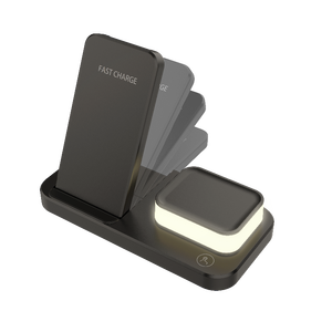 <span class=keywords><strong>2022</strong></span> meilleure tendance 3-en-1 LED veilleuse chargeur sans fil pliable Stand Station 10W 15W 1.5A sortie 5V/3A connexion bureau - Product Image 6