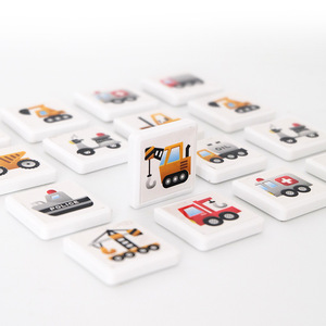 Jeu de puzzle assorti pour enfants, plateau de 25cm, jouet en plastique, thème animaux et véhicules, activité interactive parent-enfant - Product Image 2