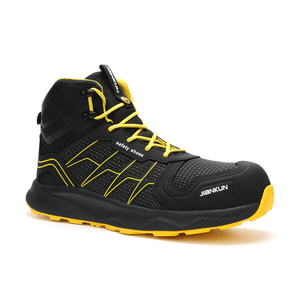 Bottes pour hommes en maille respirante + TPU imprimé + cuir microfibre, chaussures de sécurité à embout composite, chaussures de sécurité pour hommes - Product Image 1