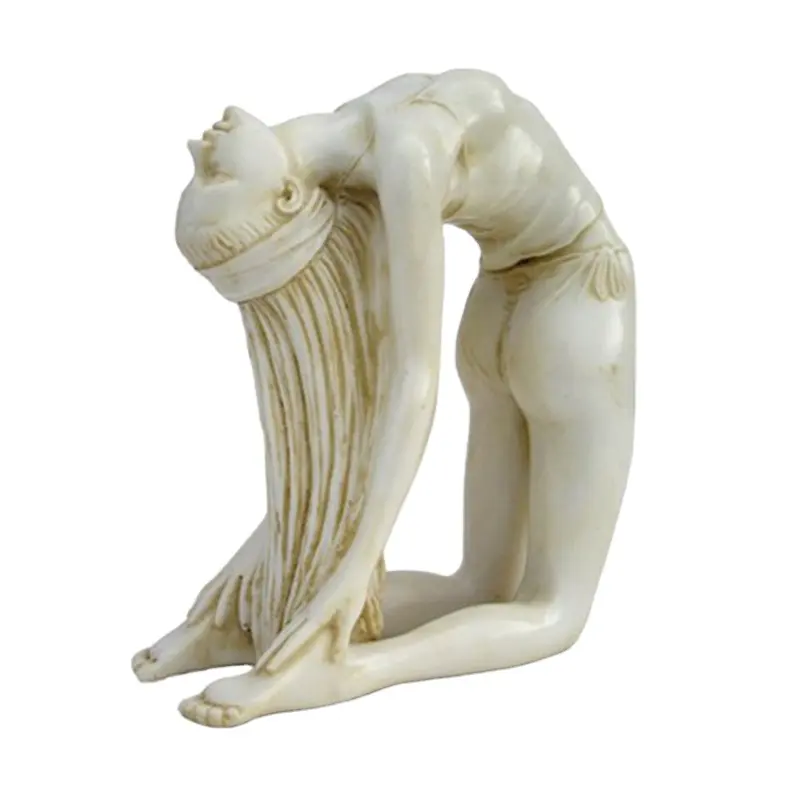 Großhandel Vintage Harz Yoga Mädchen Statue Elegante Yoga Skulptur Sammler Geschenk Dekor
