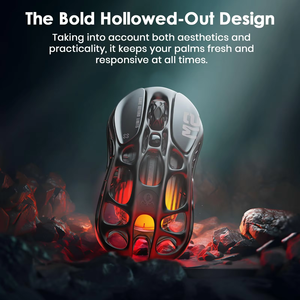GravaStar Mercury M2 <b>Wireless</b> USB Gaming <b>Mouse</b> 26,000 DPI with Optical Tracking PAW3395DM Sensor 79g Lightweight Hollow Design - Product Image 4