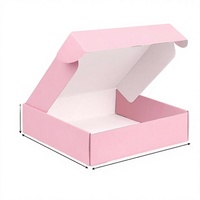 Boîte d'expédition personnalisée avec logo rose, boîte en carton recyclable avec laminage mat, boîte d'emballage pour vêtements et parfums personnalisée
