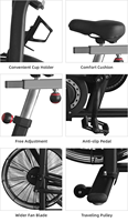 Bicicleta de Ejercicio con Resistencia al Aire ZHAOYU, Bicicleta de Ventilador para Entrenamiento Cardiovascular, Equipo de Fitness para Gimnasios y Clubes de Fitness