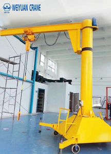 מנוף זרוע 1T 2T 3T עם שלט רחוק, סיבוב ממונע, הרמה חשמלית עם שרשרת, גלגלים, סוללה, מנוף זרוע נייד - Product Image 2