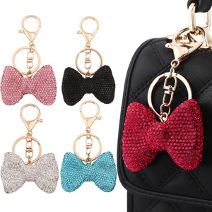 Indah penuh berlian busur tas liontin gantungan kunci tas tangan wanita pesona-bahan utama Alloy - Product Image 1