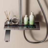 Ensemble de douche mural pour salle de bain, mitigeur de douche chaud et froid en cuivre, ensemble de douche moderne de luxe
