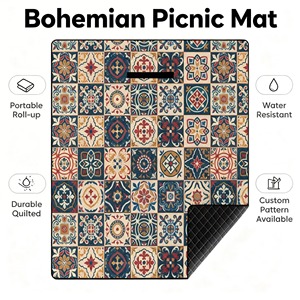Pastoral Foldable Portable Picnic <b>Mat</b> Moisture-Proof Waterproof Thickened All Seasons Outdoor Camping <b>Beach</b> Travel Oxford Fabric - Product Image 5