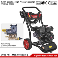 Nettoyeur haute pression à essence 7,0 HP, pompe à eau pour lavage de voiture, 210 BAR, 3045 PSI, nettoyeur haute pression portable à essence