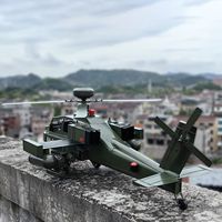 Modèle d'hélicoptère Apache Longbow fait main, modèle d'avion en métal de luxe pour la décoration de la maison, du bar ou du club, cadeau de collection exquis