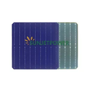 工厂价格高效太阳能电池单单晶硅太阳能电池166毫米9BB太阳能电池晶圆