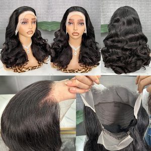 Letsfly Promotion 100$ 300gram 22inch Bouncy Loose <b>Wigs</b> on Sale 13x4 Lace Frontal <b>Wigs</b> 10A Virgin Human Hair <b>Wigs</b> 300% Wholesale - Product Image 3