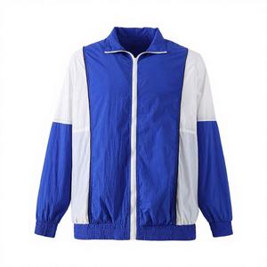 เสื้อแจ็คเก็ตกันลมซิกมา รอยัลบลู ไวท์ ฟูลซิป ผ้าโพลีเอสเตอร์กันน้ำ มีฮู้ด กระเป๋าหน้า ลายพิมพ์ ไซส์พลัส - Product Image 1