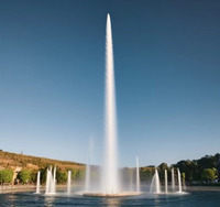 Projets d'ingénierie : Fontaines à jets d'eau haute pression, jets de saut d'obstacles et jets à flux laminaire pour l'extérieur