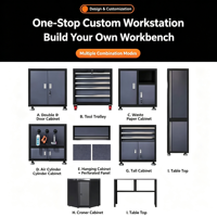Armoire à outils combinée, chariot à outils robuste pour la réparation automobile, établi multifonctionnel pour l'entretien, armoire de rangement pour outils