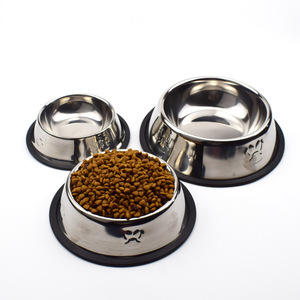 Gamelle pour animaux de compagnie en acier inoxydable poli de haute qualité, antidérapante, convient aux chiens et chats de petite, moyenne et grande taille. - Product Image 2