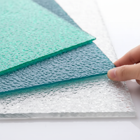 Plaque de polycarbonate transparente gaufrée, durable et résistante aux intempéries, pour serre