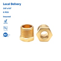 Adaptateur réducteur en laiton à faible teneur en plomb KING SMART UPC certifié NSF, forgé, résistant à la corrosion, 3/8 MIP 1/8 FIP, pour plomberie et eau