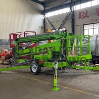 Chariot élévateur électrique de 60 pieds, nacelle articulée autopropulsée, grue à flèche hydraulique, remorque de remorquage, camion de ramassage, à vendre