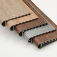 Vente en gros de bandes de roulement et contremarches d'escalier en vinyle plastique WPC étanche pour extérieur intérieur OEM ODM SPC