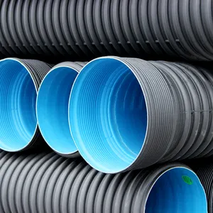 Tuyau ondulé à Double paroi en polyéthylène HDPE de grand diamètre, tuyaux d'irrigation de la série SN, tube en plastique de haute qualité