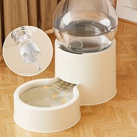 Distributeur automatique de nourriture et d'eau pour animaux de compagnie, ensemble de 2 grands bols en plastique pour chats et chiens, utilisation en intérieur
