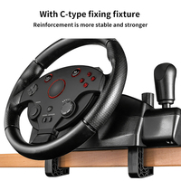 Volant de Course pour Jeux PS4 avec Angle de Braquage de 270 Degrés pour Switch/PS4/PS3/XBOX ONE/XB360/PC