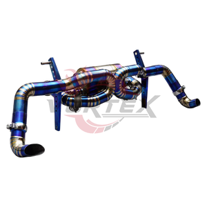 ท่อไอเสีย Vortex Blue Burnt Titanium Valvetronic สำหรับ Audi R8 V10 ปี 2024-2025 แบบ Pie-cut Exotic Racing X-Pipe Performance Muffler - Product Image 5