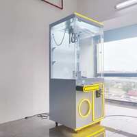 Machine à griffes à monnayeur pour poupées et cadeaux, à éclairage néon, pour divertissement intérieur, avec accepteur de pièces