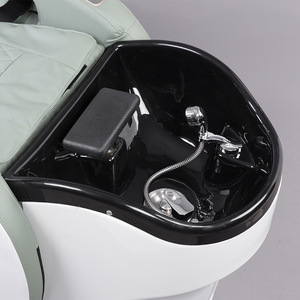 Sillón Eléctrico de Lavado para Salón, Cama Reclinable con Lavacabezas de Cerámica y Estación de Masaje - Product Image 4